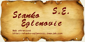 Stanko Eglenović vizit kartica